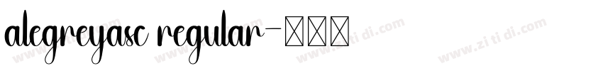 alegreyasc regular字体转换